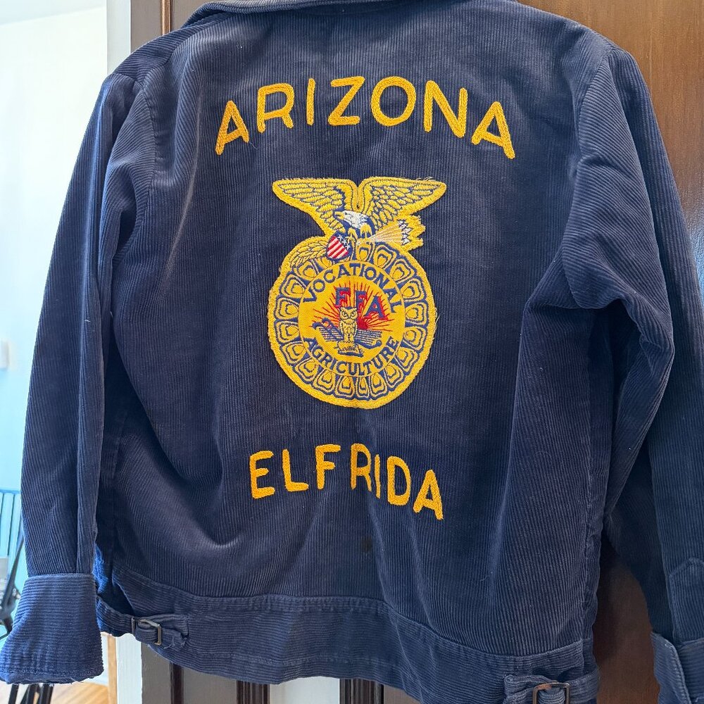 Vintage Future Farmers of America blue corduroy jacket